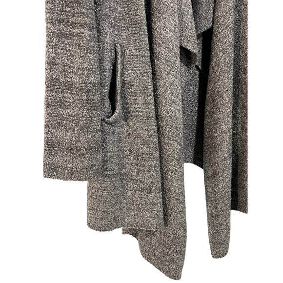 Barefoot Dreams CozyChic Womens L/XLarge Angular Open Cardigan Marled Gray - Picture 7 of 11